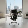Orthopedic Office Chair with Footrest - Black - 3