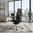 Orthopedic Office Chair with Footrest - Black - 5