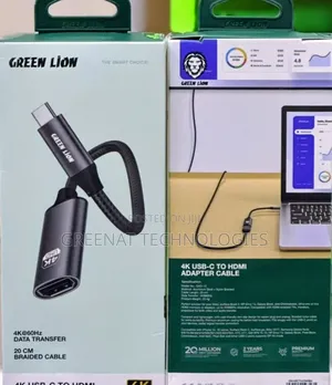 Kebo ya Adapta ya Green Lion 4K USB-C kwenda HDMI
