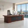 Executive Office Desk with Side Return - Brown - 1