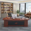 Executive Office Desk with Side Return - Brown - 3