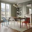 High Back Stackable Plastic Dining Chair - Brown - 3