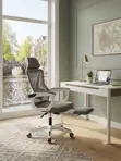 Ergonomic Mesh Office Chair with Footrest & Headrest - 3