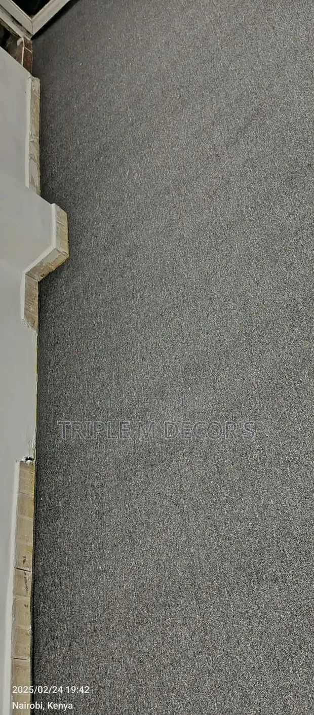 Carpet ya Ofisi Nyeupe-kwa-Nyeupe ya Delta (4mm) Rangi Kijivu Mwepesi - 1