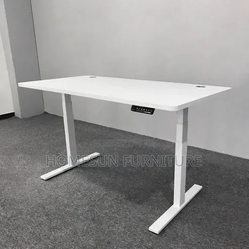 1.4m Dawati la Umeme la Kusimama - Nyeupe - 1