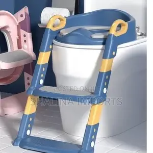 Adjustable Kids Training Toilet Seat with Soft Cushion & Ladder