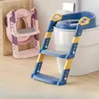 Adjustable Kids Training Toilet Seat with Soft Cushion & Ladder - 2