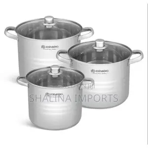 Edenberg 6-Piece Stainless Steel Cookware Set