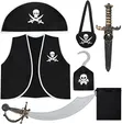 7 PCS Kids Halloween Pirate Role Play Costume Set Accessories - 1