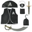 7 PCS Kids Halloween Pirate Role Play Costume Set Accessories - 2