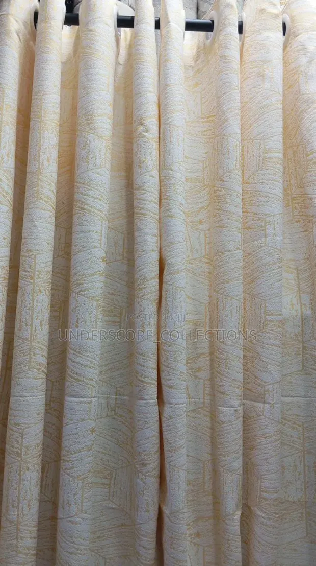 Heavy Linen Material Curtains (2 Pairs) - 1