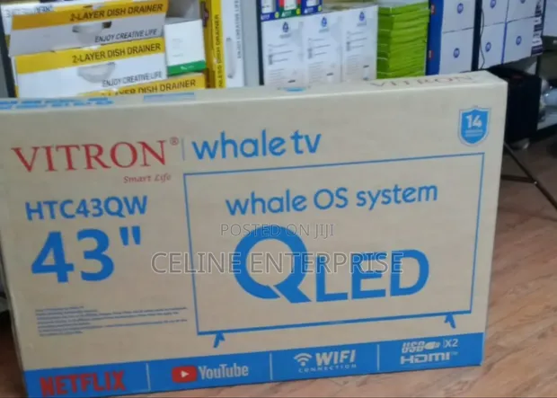 Vitron 43" Full HD LED TV yenye Wi-Fi & Bluetooth - 1