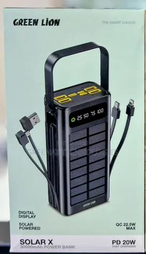 Green Lion Solar X Power Bank 30,000mAh