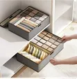 17 Grid Sock & Underwear Storage Box with Lid - 1