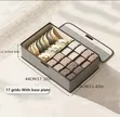 17 Grid Sock & Underwear Storage Box with Lid - 3
