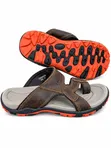 Men's Leather Slides/Sandals - Brown - 1