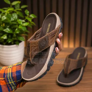 Men's Leather Slip-On Open Shoes/Sandals