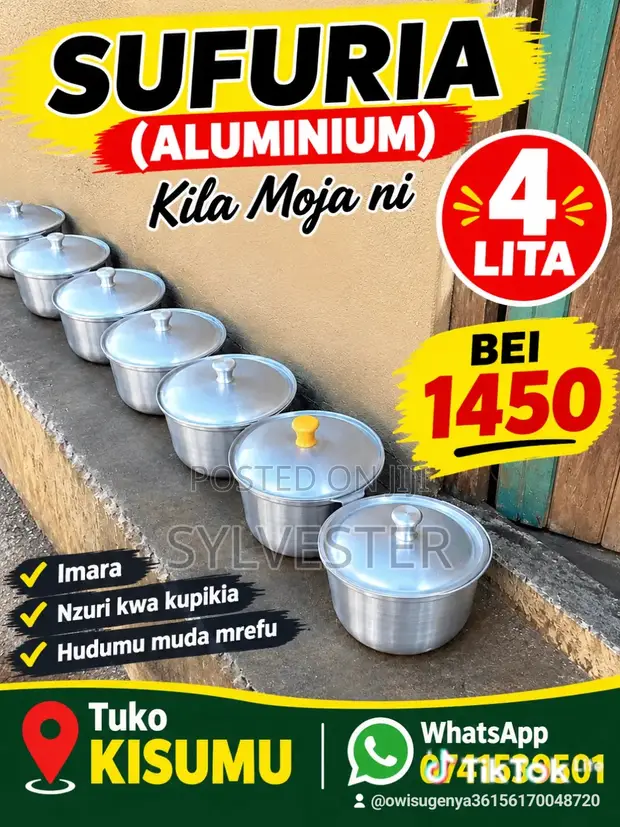 Heavy Duty Aluminium Pot - Brand New - 1