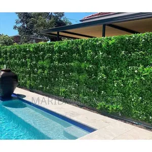 Artificial Hedge Privacy Fence - Green Leaves
