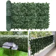 Artificial Hedge Privacy Fence - Green Leaves - 2