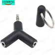 3.5mm Y-Splitter Cable ya Sauti - 1