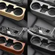 Car Cup Holder with Phone Mount & Side Pockets - Leather - 2