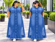 Short Sleeved Denim Dress - Fits UpTo Size 56 - 2