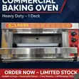 Heavy Duty Commercial Pizza, Bread, Cake Oven (1 Deck, 2 Tray) - 1