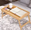 Foldable Wooden Bamboo Bed Tray - 2