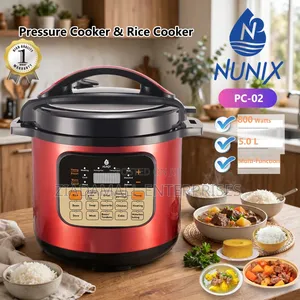 Nunix PC-02 Electric Pressure Cooker & Rice Cooker 5L - 800W - New