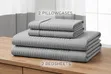 Brand New Striped Cotton Bedsheets & Pillowcases (6x6) - 1