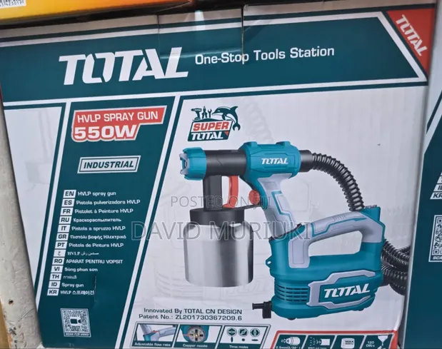 Total 550W Corded Electric Paint Spray Gun - 1