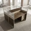 Brown Double-Seater Workstation Desk - 3