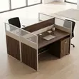 Brown Double-Seater Workstation Desk - 4