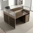 Brown Double-Seater Workstation Desk - 5