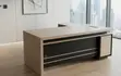 Executive L-Shaped Office Desk na Pedestal Zinazohamishika (1.6m) - 2