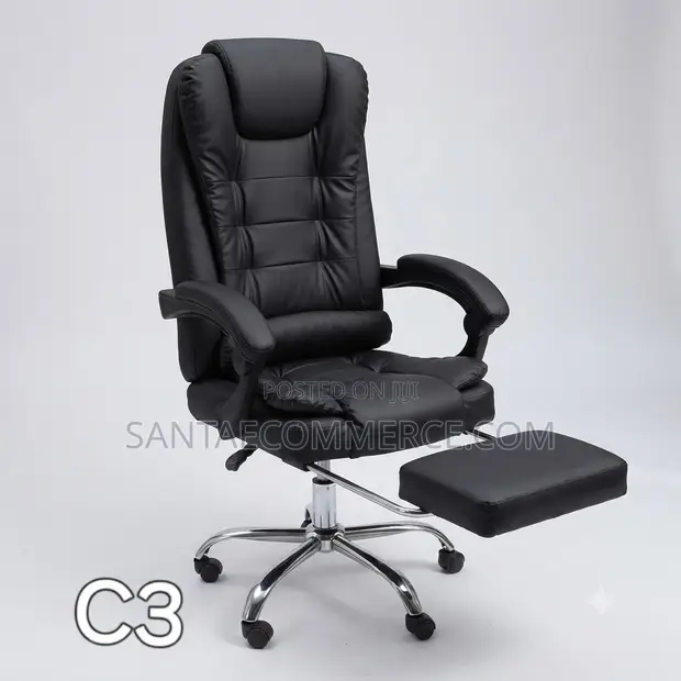 Executive Office Chair with Footrest - Brand New - 1