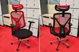 Red Ergonomic Mesh Office Chair with Headrest - 2
