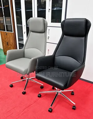 Executive High-Back Swivel Office Chair - Black/Grey