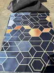Modern Geometric 3D Floor Rug, 5x8 Ft - 1