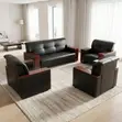 Home Office 5-Seater Leather Sofa Set - 3