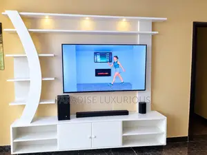 Modern White TV Wall Unit