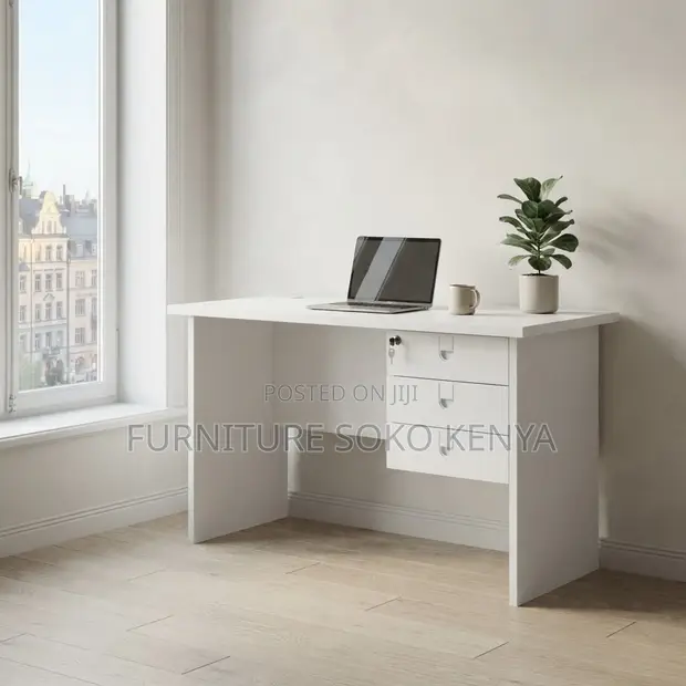 120cm Clerical Laptop Desk - White - 1