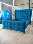 Kitanda cha Ukubwa wa Queen Rangi ya Navy Blue - 1