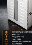Commercial Food Dehydrator - Premier - 2