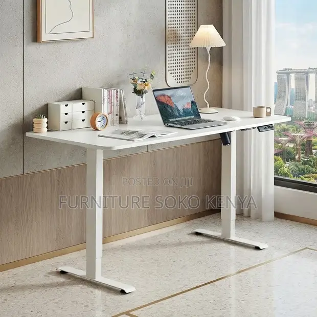 1200mm Ergonomic Computer Desk - White - 1