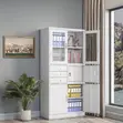 Dual Tempered Glass-Door Office Cabinet - 5