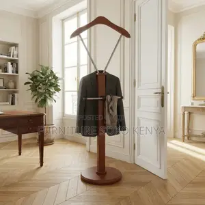 Executive Mahogany Office Coat Hanger Stand