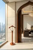 Executive Mahogany Office Coat Hanger Stand - 4