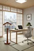 Executive Mahogany Office Coat Hanger Stand - 5